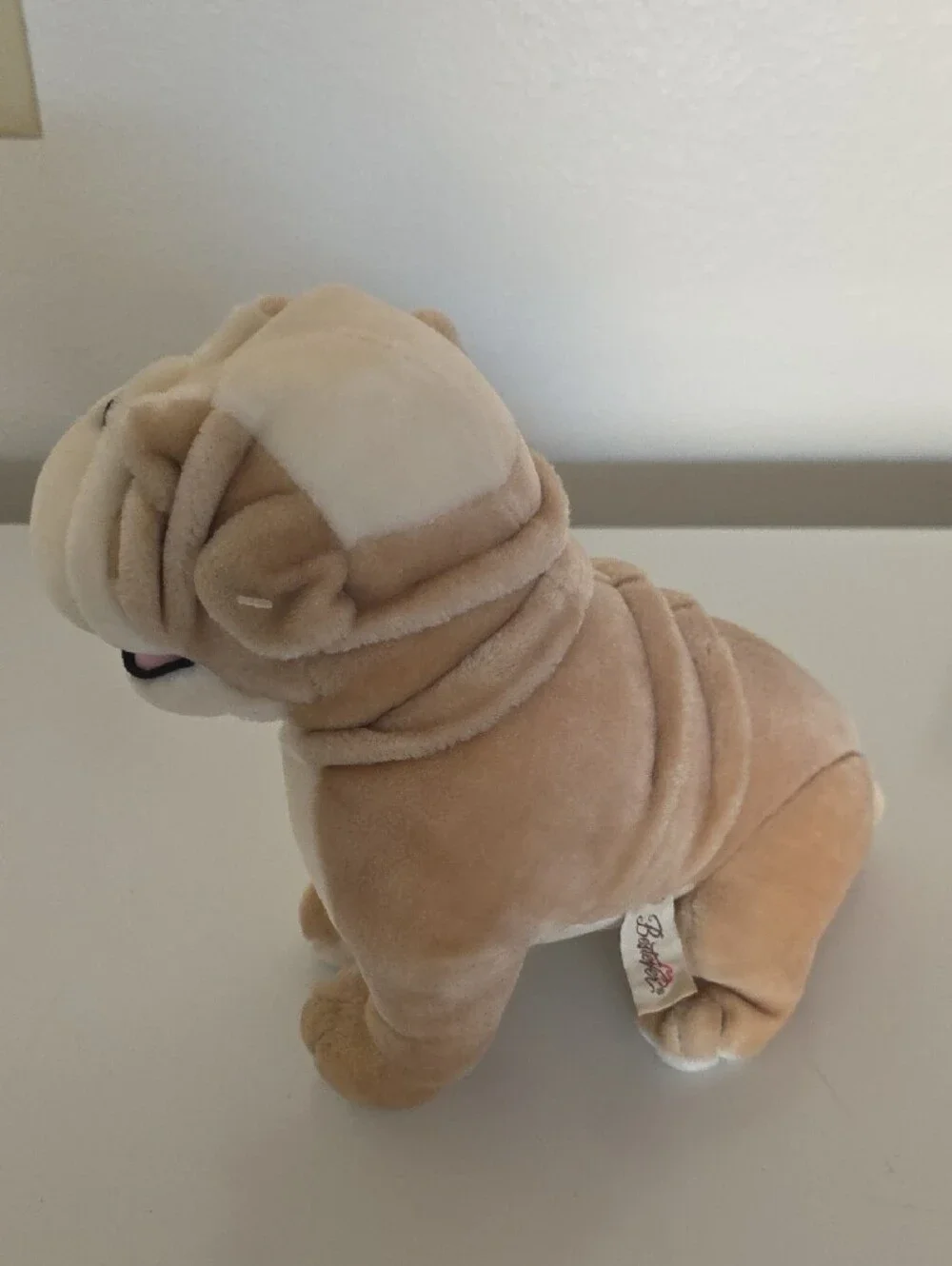 Bestever Plush Bulldog Toy - Tan, Cream, Pink